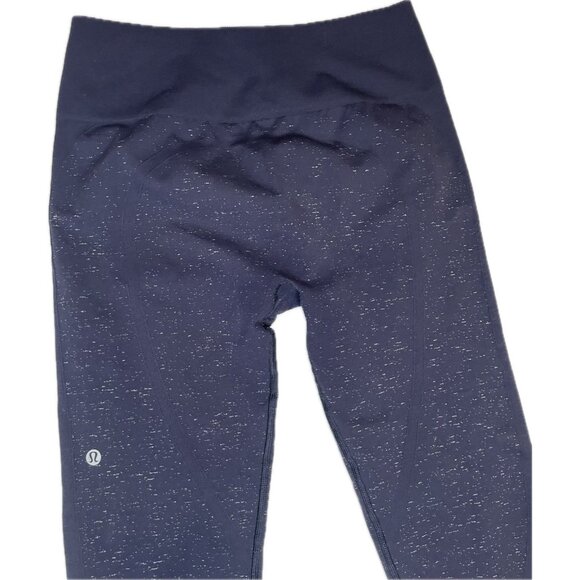 NEW Lululemon Free to Flow 7/8 Tight Leggings Fleck Midnight Navy White 12 - Picture 8 of 9